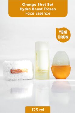 Iva Natura Orange Face Shot - Frozen Face Essence 3'lü Set (ESSENCE BİLEKLİK HAVLU BUZ KALIBI)