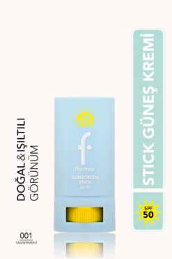 Flormar Sun Lovers Canlı Görünüm Veren Nemlendirici Etkili Stick Güneş Koruyucu Spf50- 001 Şeffaf