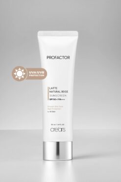Cre'ars Kapatıcı Renkli Güneş Kremi Cre'ars Profactor Latte Sunscreen  SPF50+/PA++++ (Natural Beige)