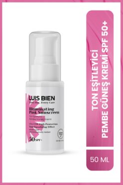 Luis Bien Ton Eşitleyici Pembe Güneş Kremi SPF 50+ | Leke Karşıtı & Nemlendirici | Tüm Ciltler İçin