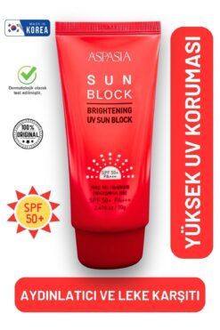 ASPASIA KOREA Cildi Nemlendiren Ve Aydınlık Görünüm Kazandıran Leke Karşıtı Kore Güneş Kremi 70g Spf 50 Ikore