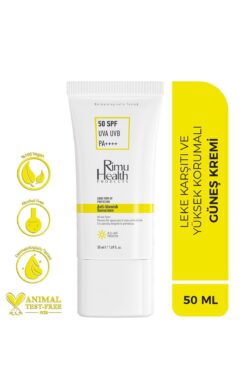 Rimu Health Products Lekeli Ciltler Için Cilt Tonu Eşitleyici 50 Spf Güneş Kremi
