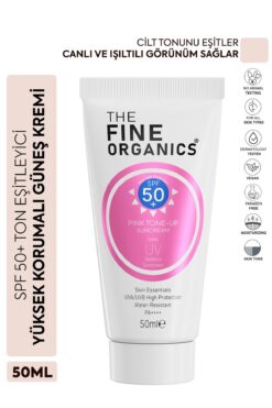 THE FINE ORGANICS Spf 50+ Ton Eşitleyici Yüksek Korumalı Pembe Güneş Kremi, 50ml