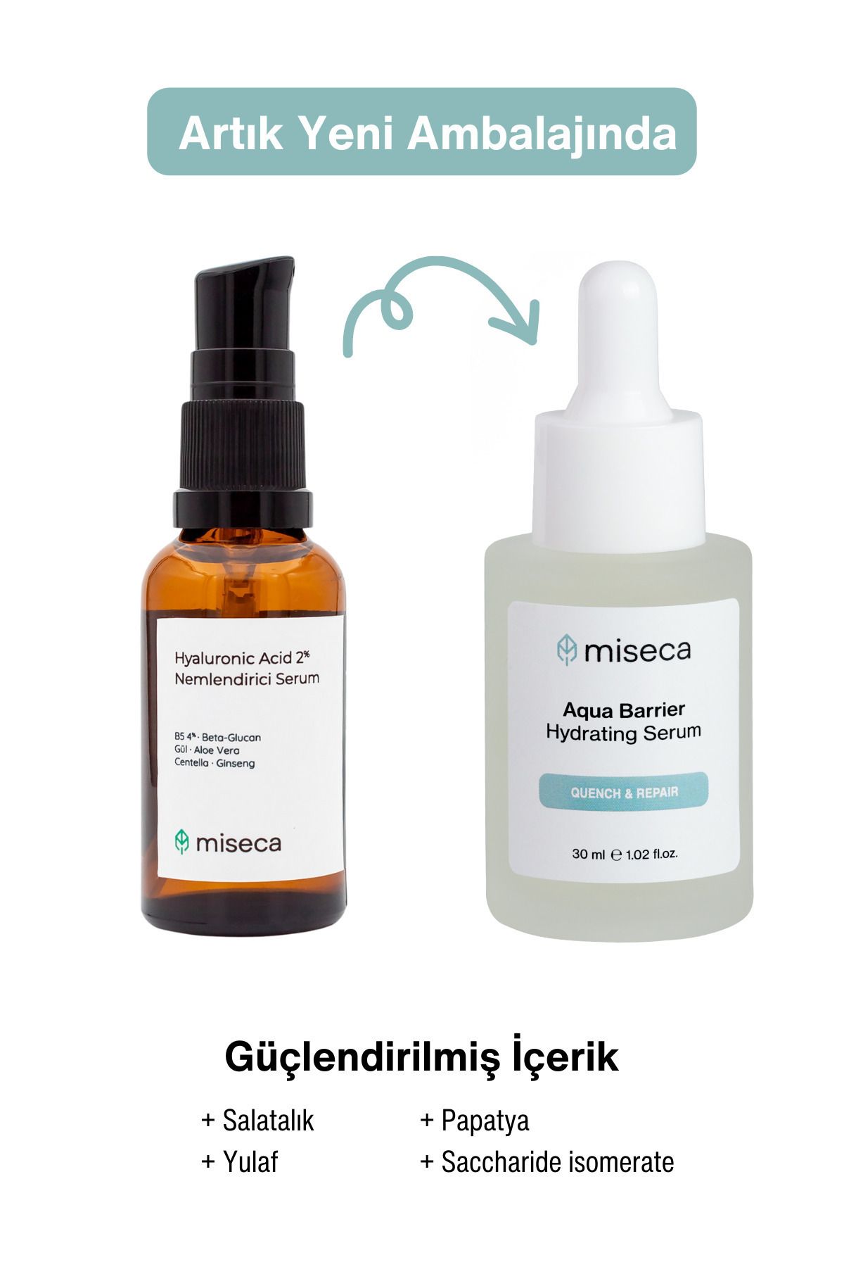 miseca Aqua Barrier Nemlendirici Ve Onarıcı Serum 30 ml | Hyaluronic Acid Panthenol - Görsel 2