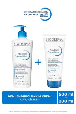 Bioderma Atoderm Cream Ultra Normal Ve Kuru Ciltler İçin Nemlendirici Yüz, Vücut Bakım Kremi 500 ml 200 ml