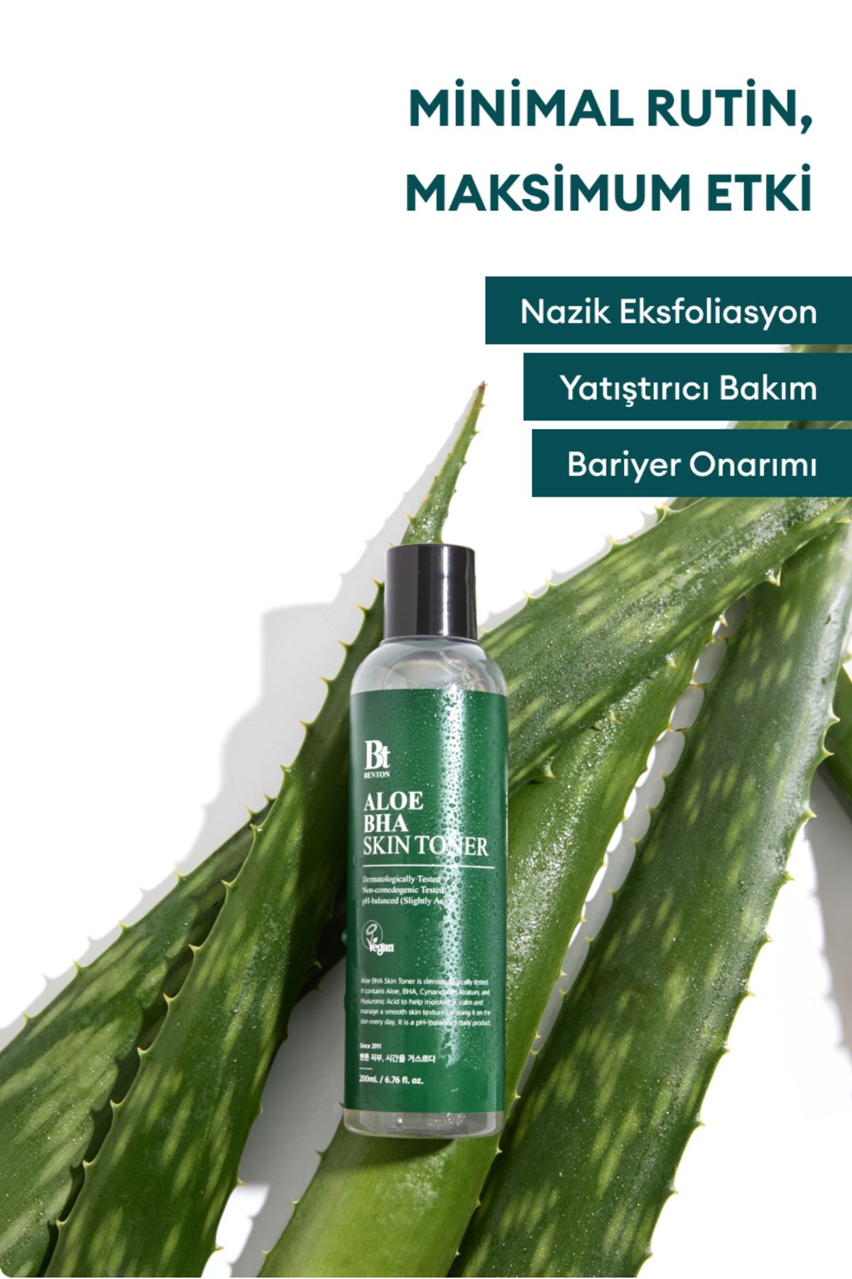 Benton Aloe Bha Skin Toner - Yüz Toniği 200ml - Görsel 2