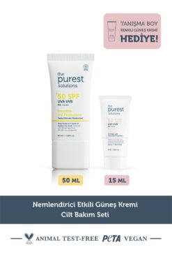 The Purest Solutions Nemlendirici Etkili Güneş Kremi Cilt Bakım Seti: 50 ml + 15 ml Tanışma Boy Blemish Defense