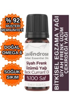 Lavendrose Siyah Frenk Üzümü Çekirdeği Yağı 10 ml %100 Doğal Omega 6 Yağı