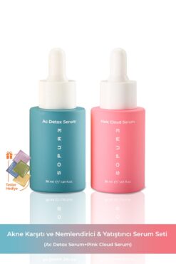 Sopure Akne Karşıtı ve Nemlendirici&Yatıştırıcı Serum Seti (Ac Detox Serum+Pink Cloud Serum)