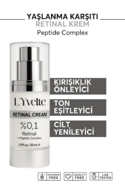 L'Yvette %0.1 Retinal Içeren Yaşlanma, Kırışıklık Karşıtı, Onarıcı Ve Gençleştirici, Leke Kremi