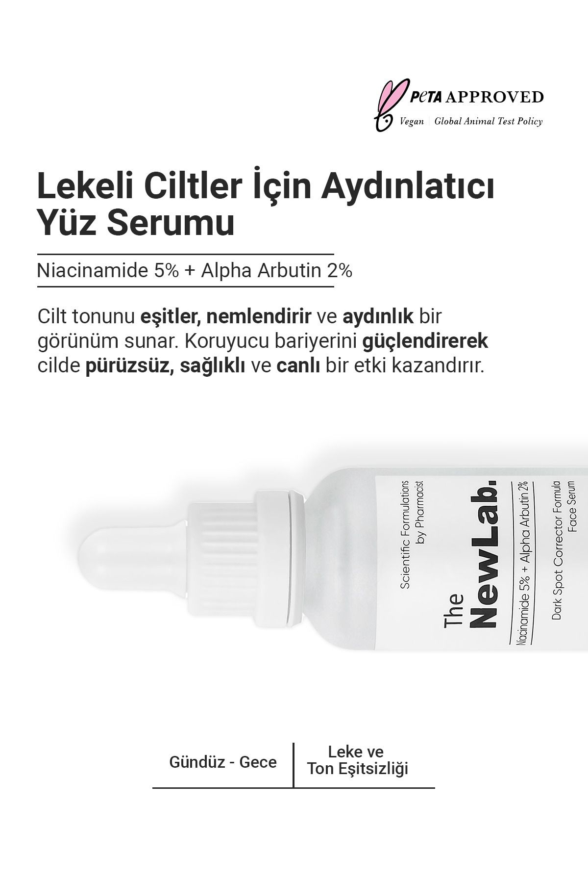 The NewLab Leke Karşıtı Arbutin Cilt Bakım Serumu 30ml ( Niacinamde %5 Alpha Arbutin %2) - Görsel 2