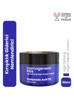 Cosmogenesis Labs Gece Kremi %2 Hyaluronik Asit 50ml - Yaşlanma Karşıtı Yoğun Nemlendirici Dolgunlaştırıcı Vegan