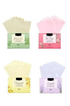 MİNGODAN 100 Adet Taşınabilir Yüz Yağı Emici Kağıt Mendil Erkekler Kadınlar için Pratik Makyaj Aracı Seyahat