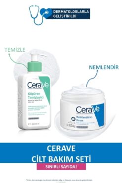 CeraVe Cilt Bakım Seti:Köpüren Temizleyici 236 ML&Nemlendirici Krem Kavanoz 340GR