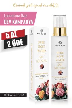 FiShake Gül Mayası %100 Saf Gül Suyu Gözenek Sıkılaştırıcı Aydınlatıcı ve Arındırıcı Tonik 100 Ml