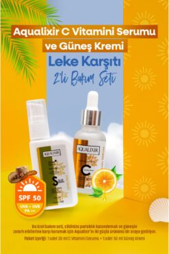 AQUALIXIR PROFESSIONAL C Vitamini Serumu Ve Güneş Kremi SPF50+ 2’li Leke Karşıtı Bakım Seti