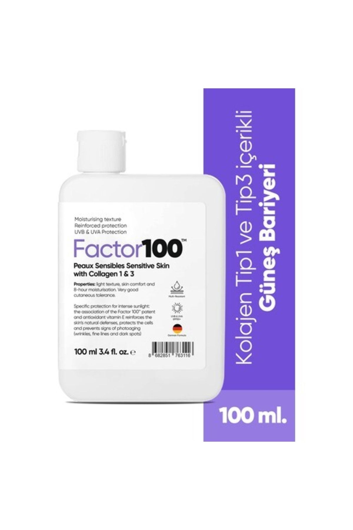 FACTOR100 Factor 100 Güneş Kremi Spf50 100 ml