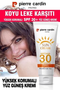 Pierre Cardin Spf 30 Leke Karşıtı Yüksek Koruyucu Yüz Güneş Kremi 75 ml Normal Ve Kuru Ciltler Için
