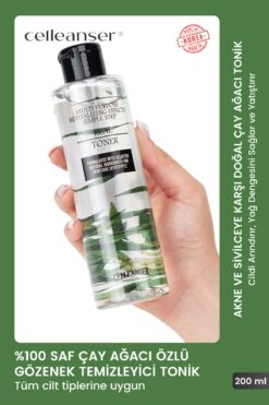 celleanser Çay Ağacı Içeren Sivilce Ve Akne Karşıtı, Yatıştırıcı, Temizleyici Yüz Tonik