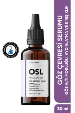 OSL Omega Skin Lab Göz Altı Morluğu, Aydınlatıcı Ve Kırışıklık Için Göz Çevresi Serumu - Eye Lighter Serum 30ml