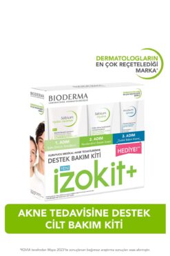 Bioderma Sebium İzokit Kurutucu Akne Tedavisine Destek Cilt Bakım Kiti(Temizleme Jeli-Bakım Kremi-Dudak Balm)