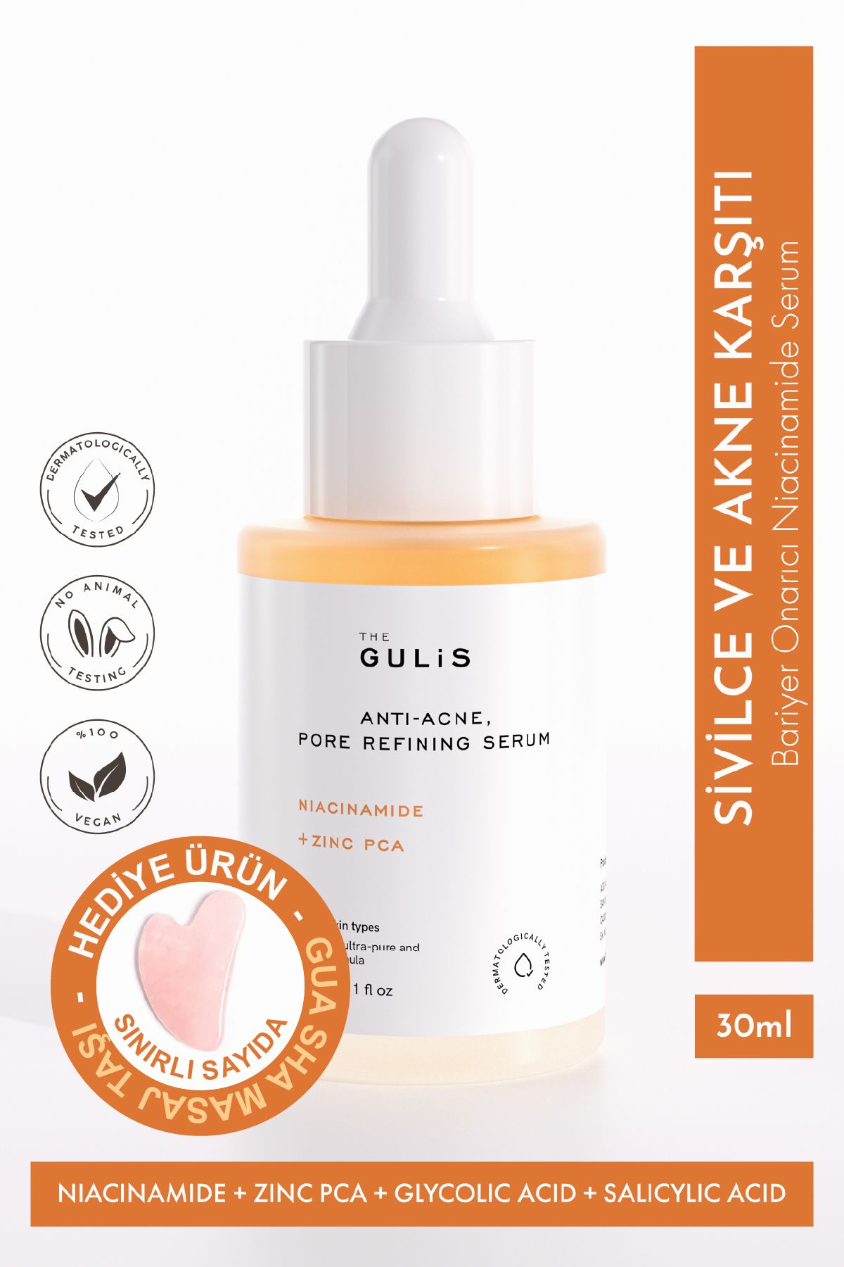 The Gulis Sivilce Ve Siyah Nokta Karşıtı %5 Niacinamide Serum 30 Ml