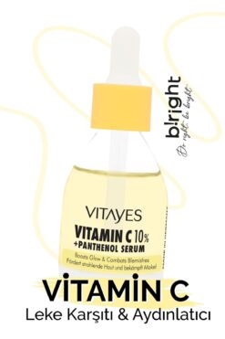 VITAYES Leke Karşıtı Ve Anında Aydınlatıcı C Vitamini %10 Panthenol Cilt Tonu Eşitleyici Nemlendirici Serum