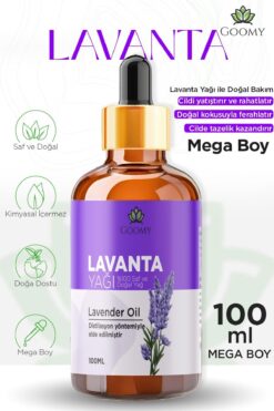 GOOMY Lavanta Uçucu Yağı 100 ml %100 Doğal Ve Saf Lavender Essential Oil