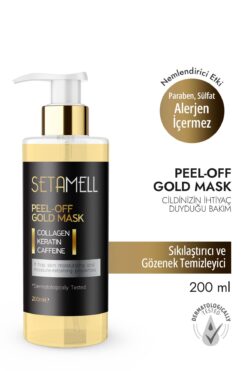 Setamell Soyulabilir Altın Maske Kolejen Keratin Caffeine Içerikli Gold Mask 200 ml