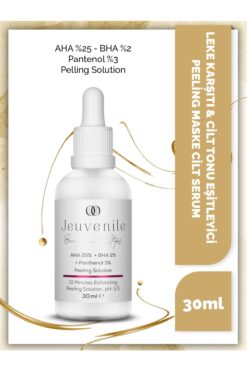 Jeuvenile AHA %25 BHA %2 Peeling Maske Serum - Leke Karşıtı ve Cilt Tonu Eşitleyici (AHA,BHA,Pantenol)