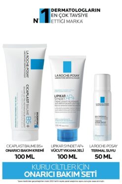 La Roche Posay Onarıcı Cilt Bakım Seti: Cicaplast Onarıcı Bakım Kremi 100ml&Lipikar Yıkama Jeli 100ml&Termal Su50ml