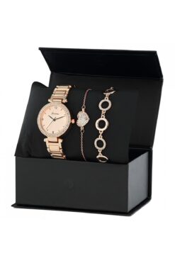 Forentina Rose Kol Saati Kalp Bileklik Kombin Set Ps1577