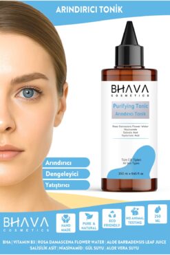 bhava cosmetics Gözenek Sıkılaştırıcı Tonik Salisilik Asit Hyaluronik Asit Canlandırıcı Ve Dengeleyici
