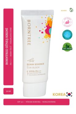 JEJUDO Borntree Berry Sun Block 50ml/spf50 Pa / Yaşlanma Ve Leke Karşıtı, Alerjen Içermeyen Güneş Kremi