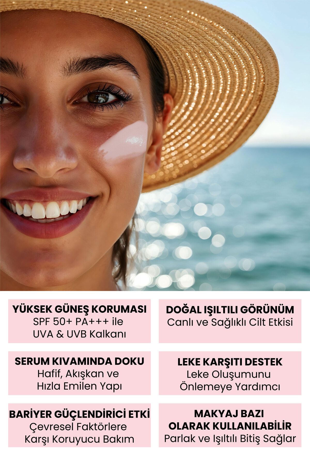 Luv it! SPF 50+ Leke Karşıtı Güneş Serumu - Yüz ve Cilt Bakımı için Güneş Koruyuculu Serum 50 ml - Görsel 2