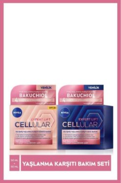 NIVEA Cellular Expert Lift Saf Bakuchiol Gelişmiş Yaşlanma Karşıtı Gündüz Ve Gece Yüz Kremi 50ml