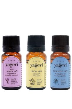 Yağevi Saf Lavanta Yağı 10ml+ Limon Yağı 10ml Okaliptus Yağı 10ml 3 Lü Uçucu Yağ Seti