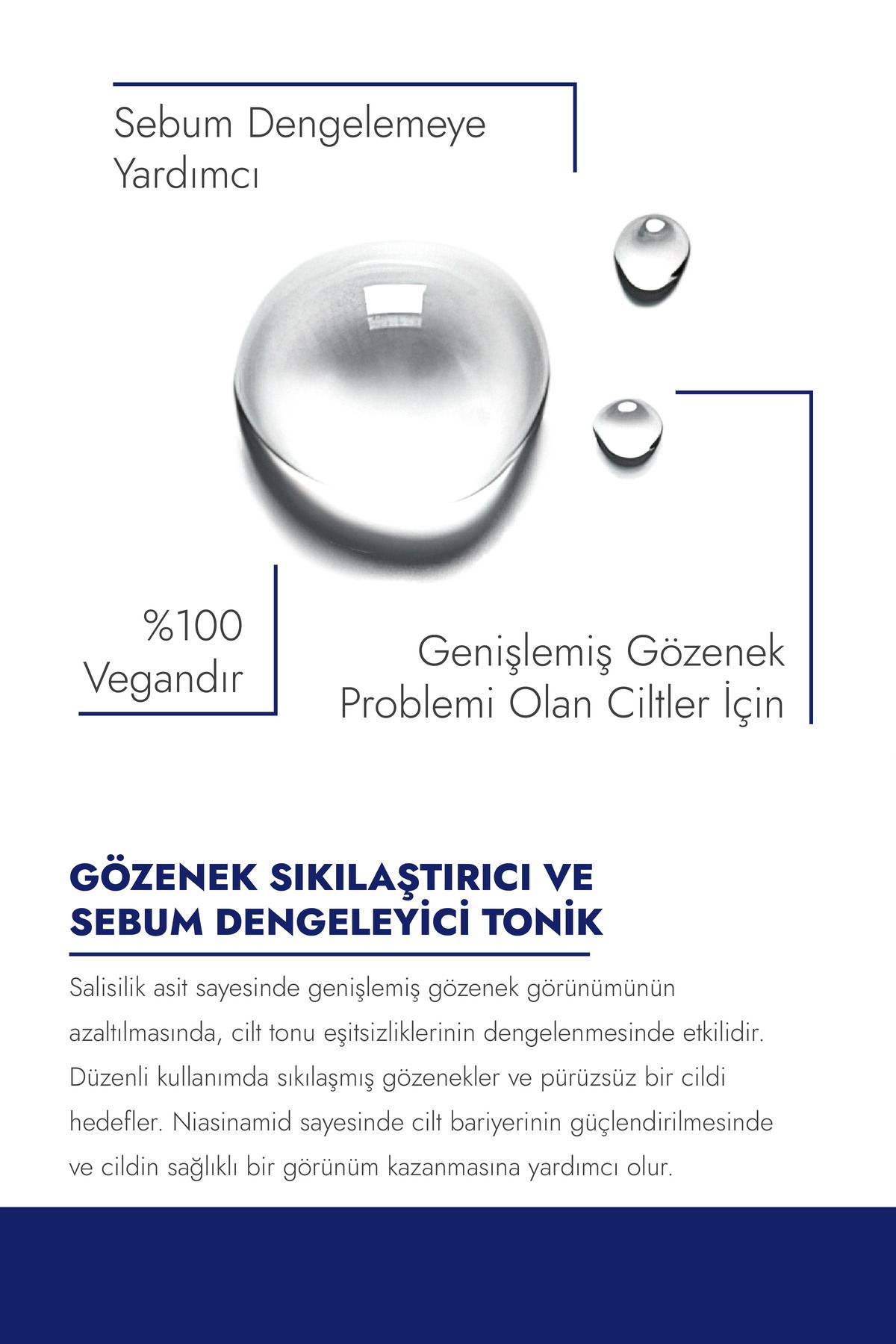 SkinMaster Gözenek Sıkılaştırıcı, Akne Ve Siyah Nokta Karşıtı, Sebum Dengeleyici Tonik ( Bha %2 + Niacinamide) - Görsel 2