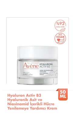 Avene Hyaluron Activ B3 Hyaluronik Asit ve Niasinamid İçeren Hücre Yenilemeye Yardımcı Krem 50 ml