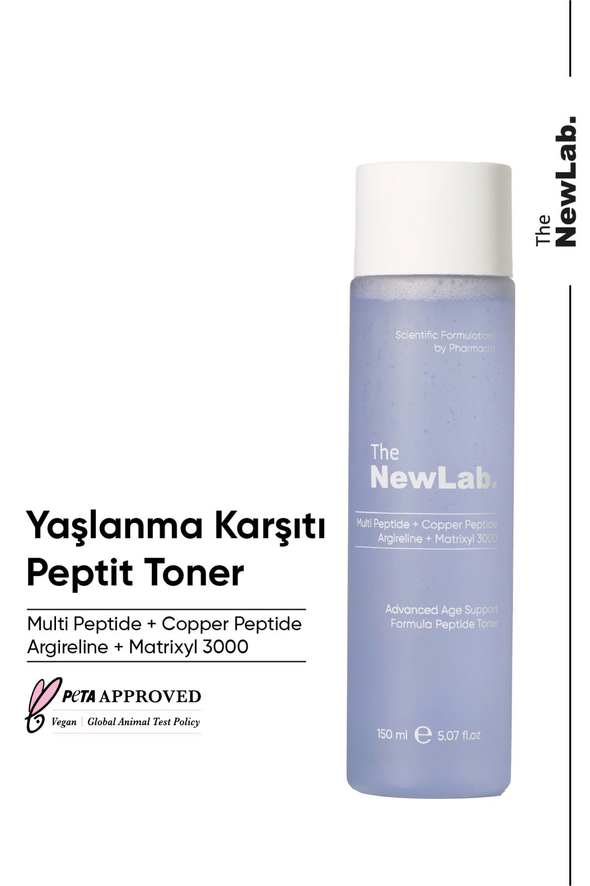 The NewLab Yaşlanma Karşıtı Peptit Toner 150 ml (MULTİPEPTİDE, COPPERPEPTİDE, ARGİRELİNE, MATRİXYL 3000)