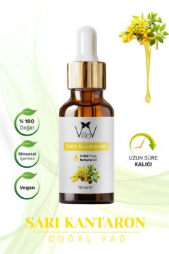 Villov Sarı Kantoron Uçucu Yağı Soğuk Sıkım %100 Saf ve Doğal Bitkisel St. John's Wort Essential Oil 10ml