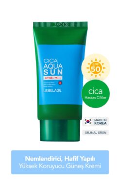 LEBELAGE Nemlendirici, Hassas ve Hafif Yapılı Kore Güneş Kremi Lebelage Cica Aqua Sun SPF50+ PA+++ 30ml