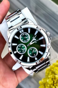 CLUPPOLOON YENİ SEZON GÜMÜŞ RENK ERKEK KOL SAATİ BİLEKLİK HEDİYELİ BABALAR GÜNÜ HEDİYESİ