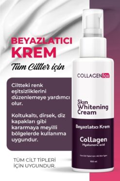 CollagenFox Cilt Beyazlatıcı Krem Aydınlatıcı Kolajen Içerikli Leke Karşıtı 150 ml