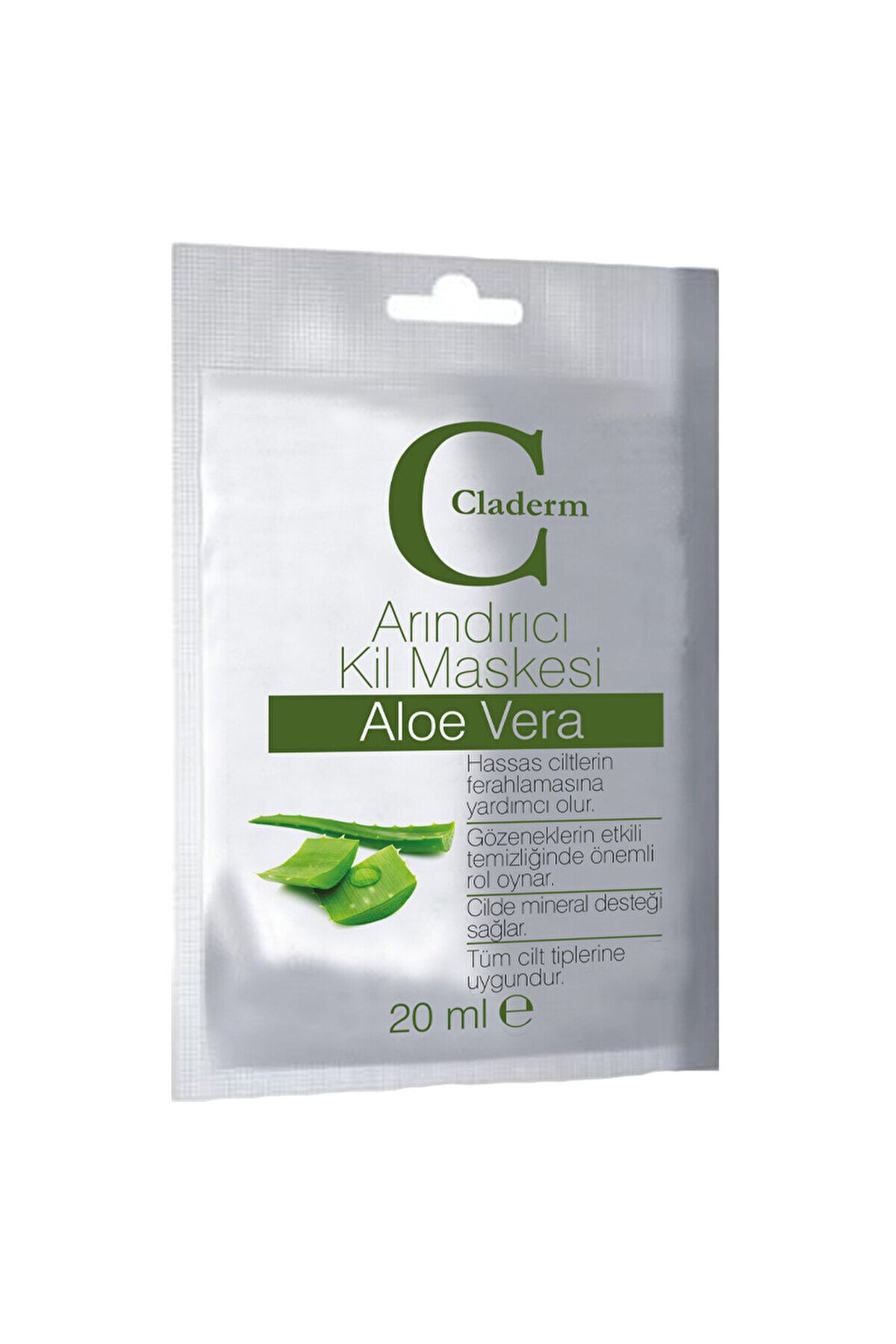 Claderm Clay Mask Arındırıcı Kil Maskesi Aloe Vera 20 ml 1 Adet