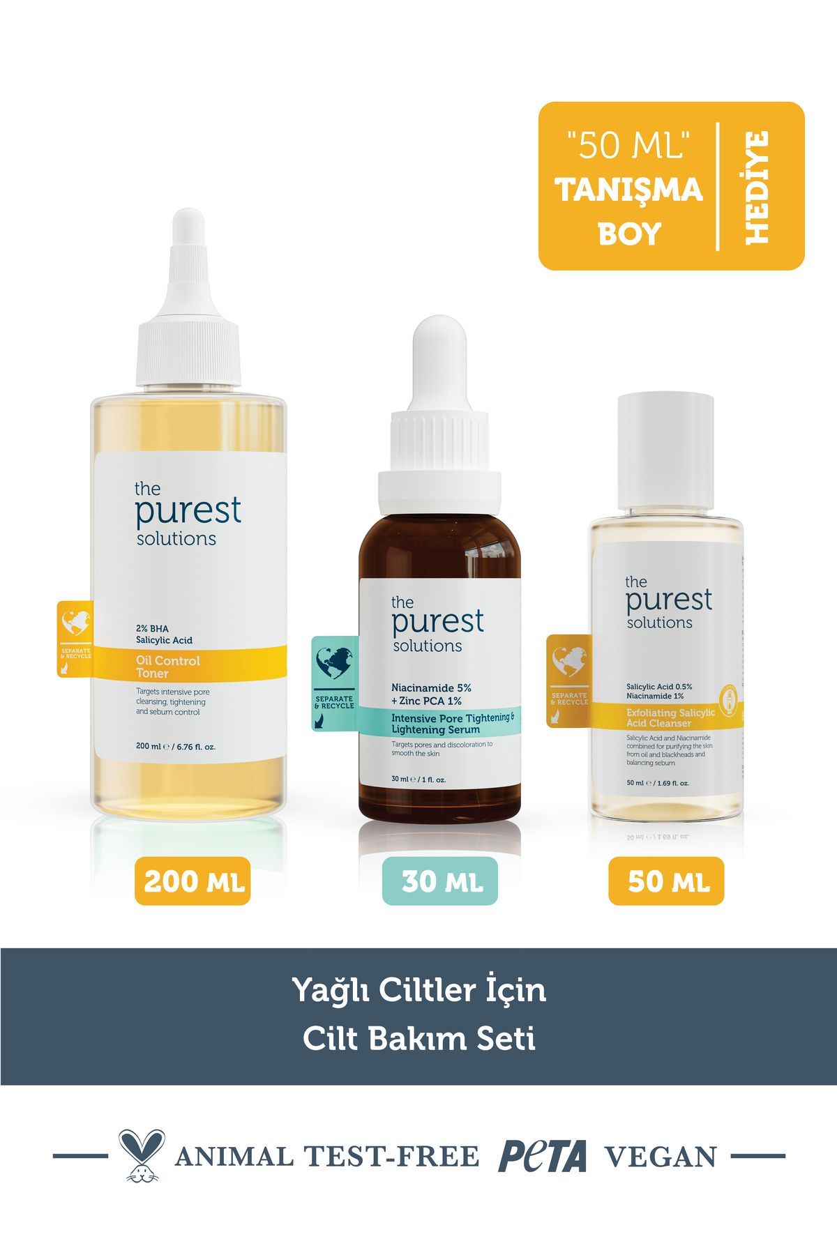 The Purest Solutions Yağlı Ciltler İçin Cilt Bakım Seti