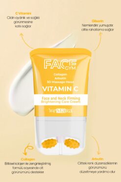 WeMara Vitamin C & Brightening (SARI) Masaj Başlıklı Yüz Bakım Kremi