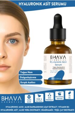 bhava cosmetics Hyaluronik Asit Serum Niacinamide Kolajen Gözenek Sıkılaştırıcı Serum Nemlendirici 30 ml