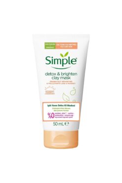 Simple Işıltı Veren Detox Kil Maskesi Işıltısını Kaybetmiş Ciltler Için 50 ml