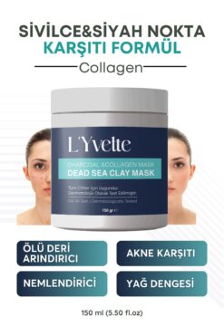 L'Yvette Collagen Ölüdeniz Kil Maskesi Yaşlanma Karşıtı Sıkılaştırıcı, Ve Siyah Nokta Karşıtı 150 gr